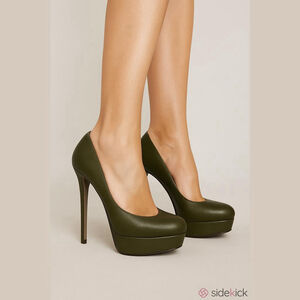 Yves Saint Laurent Leather Platform Heels Size 38.5